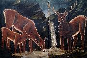 Niko Pirosmanashvili A Family of Deer oil on canvas